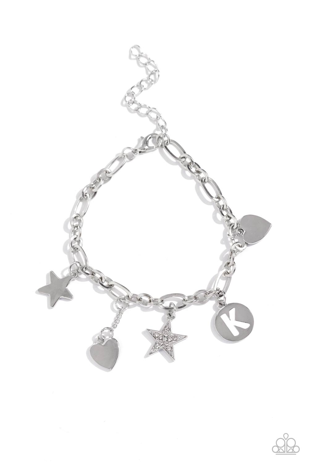 Legacy Letters - White - K Bracelet - Jewelry by Bretta