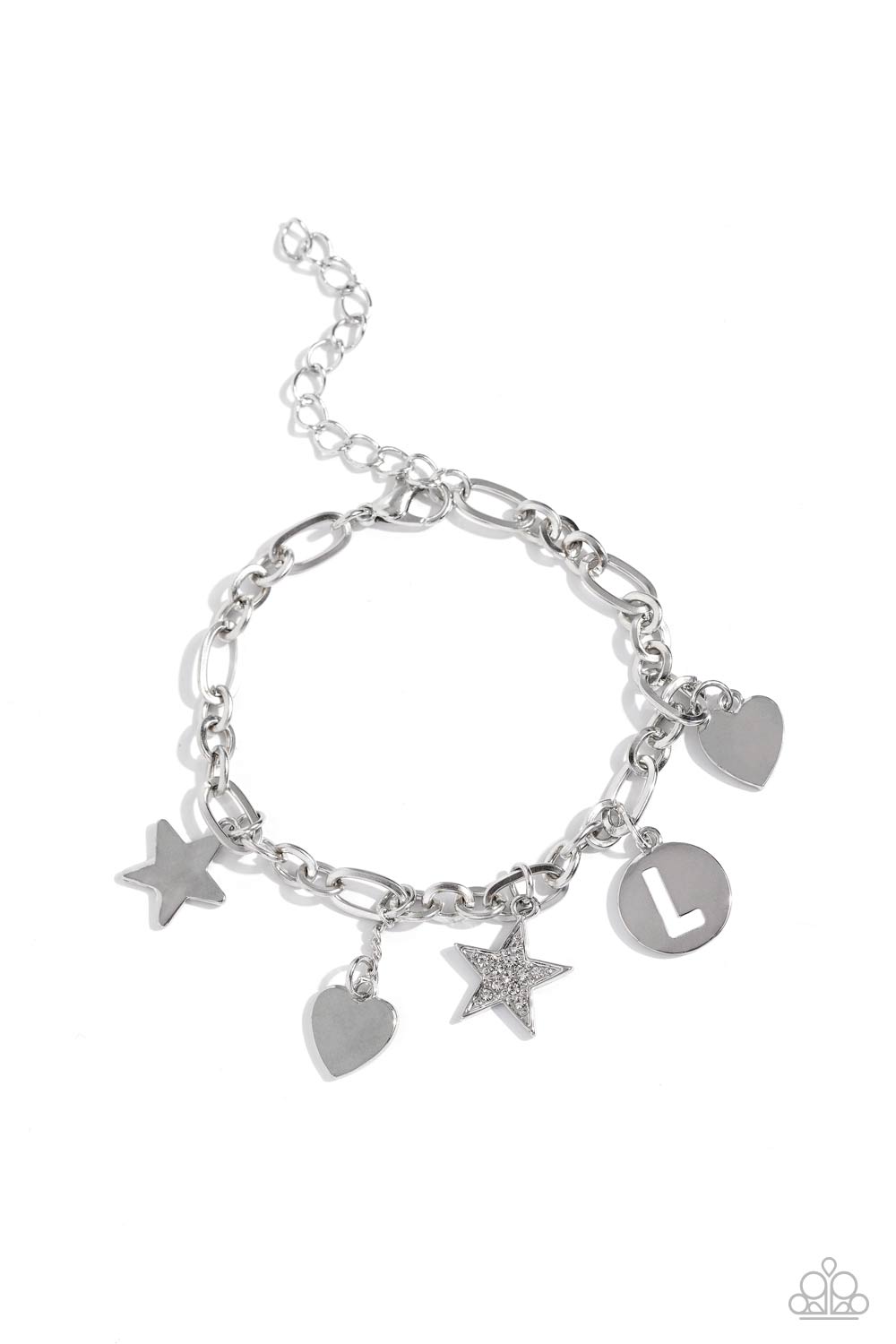 Legacy Letters - White - L Bracelet - Jewelry by Bretta