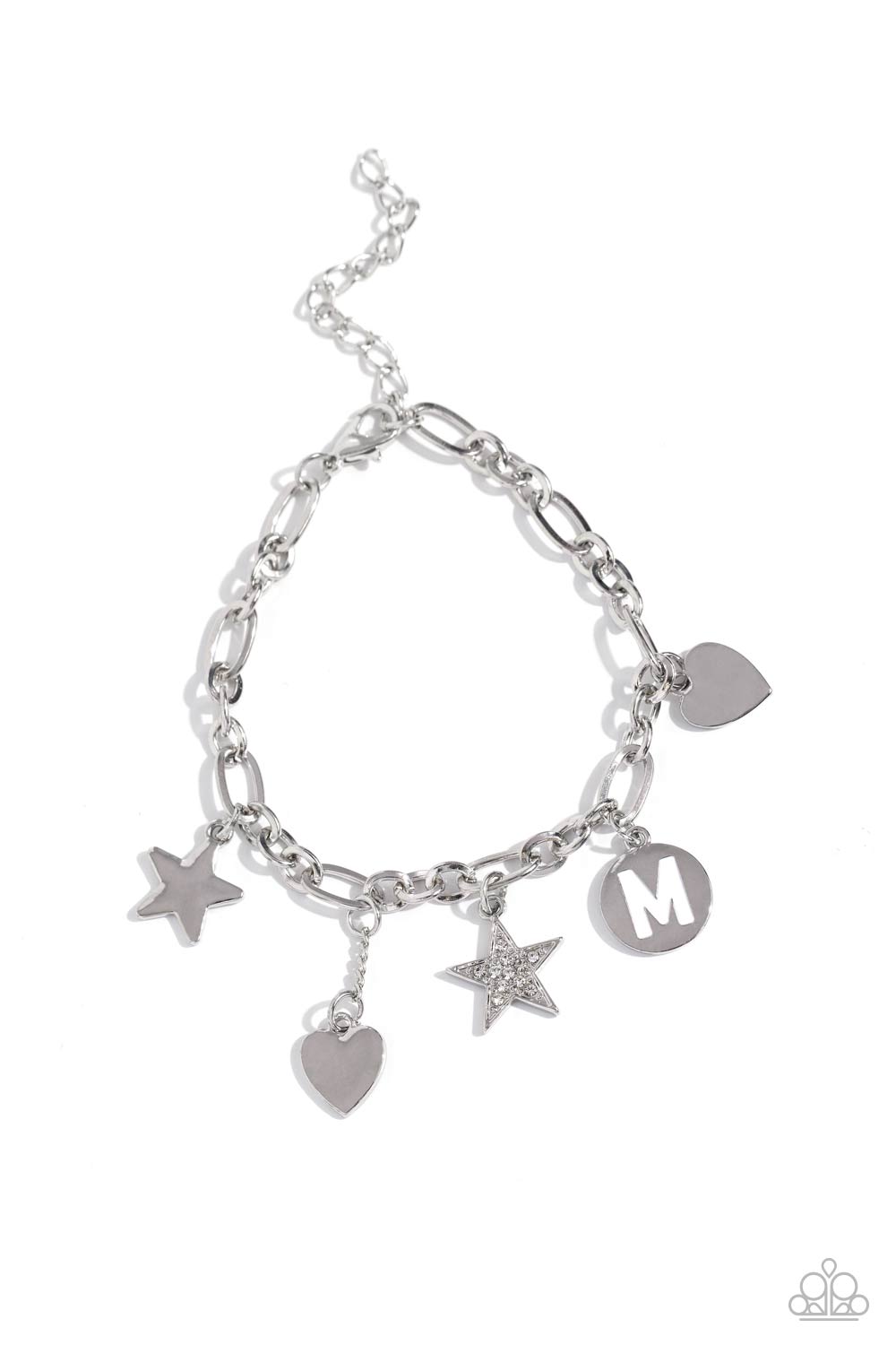 Legacy Letters - White - M Bracelet - Jewelry by Bretta