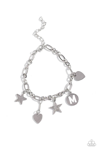 Legacy Letters - White - M Bracelet - Jewelry by Bretta
