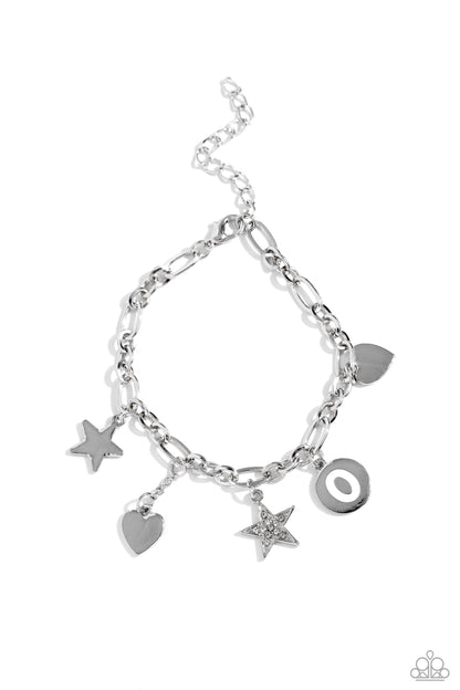 Legacy Letters - White - O Bracelet - Jewelry by Bretta