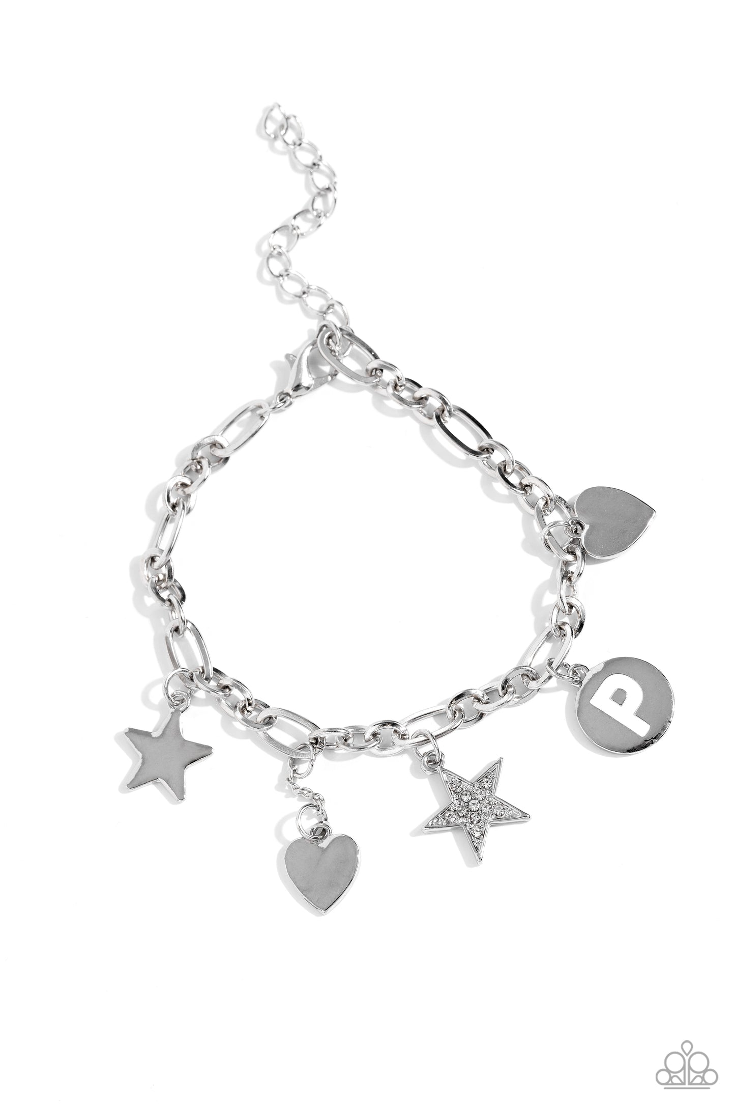 Legacy Letters - White - P Bracelet - Jewelry by Bretta
