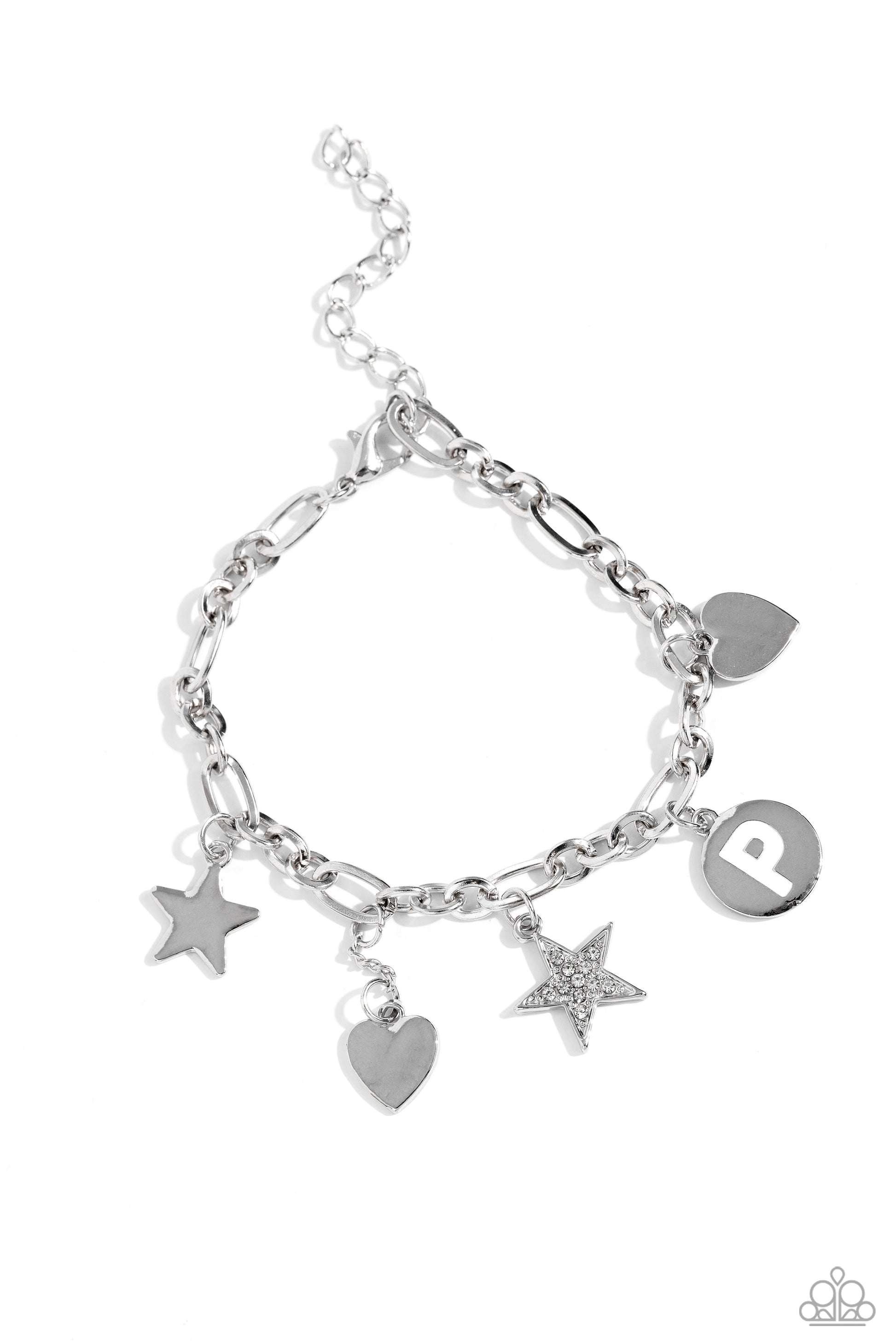 Legacy Letters - White - P Bracelet - Jewelry by Bretta