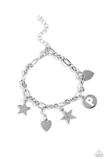 Legacy Letters - White - P Bracelet - Jewelry by Bretta