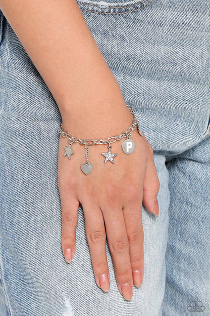 Legacy Letters - White - P Bracelet - Jewelry by Bretta