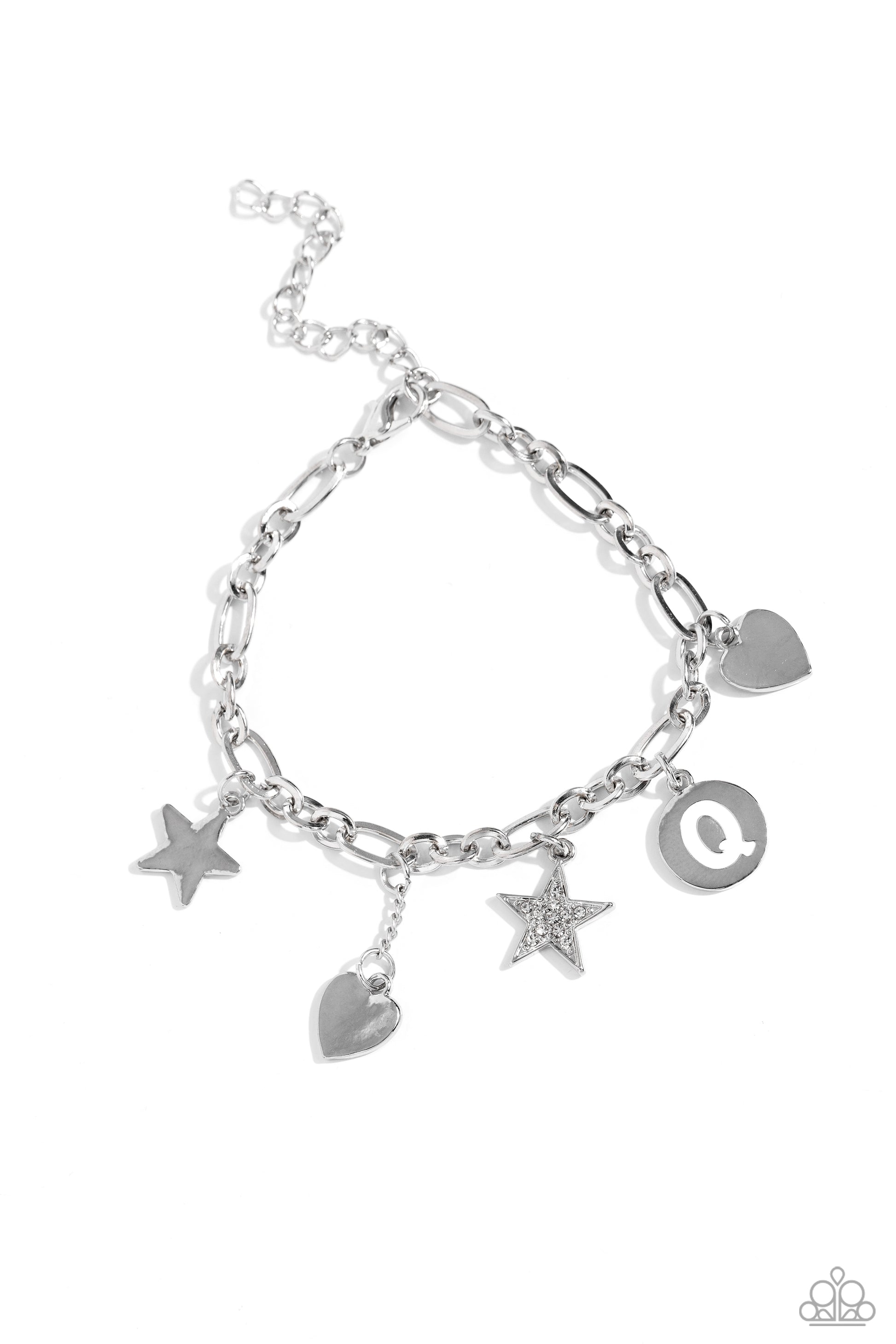Legacy Letters - White - Q Bracelet - Jewelry by Bretta
