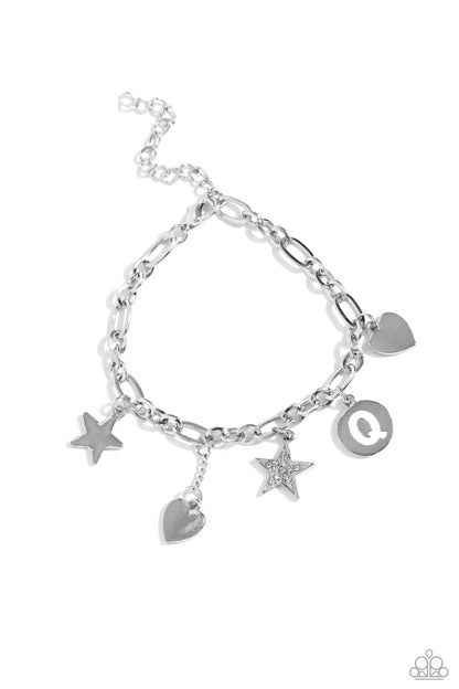 Legacy Letters - White - Q Bracelet - Jewelry by Bretta