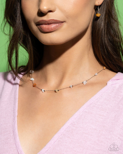 Narrow Novelty White Necklace - Jewelry by Bretta