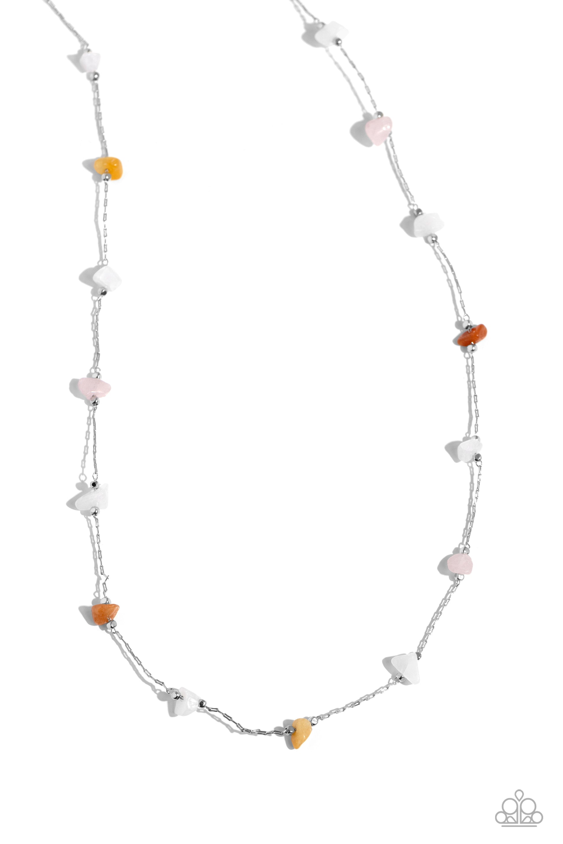 Narrow Novelty White Necklace - Jewelry by Bretta