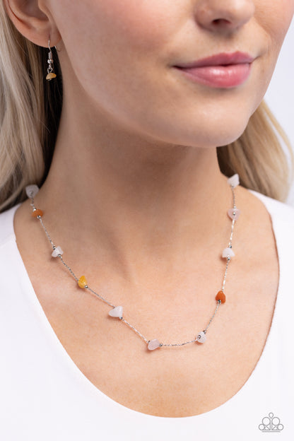 Narrow Novelty White Necklace - Jewelry by Bretta