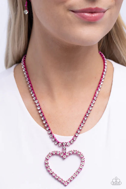 Flirting Fancy Pink Necklace - Jewelry by Bretta