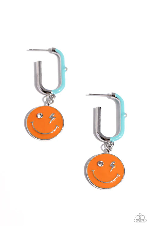 Personable Pizzazz Orange Earrings - Jewelry by Bretta