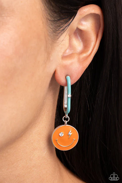 Personable Pizzazz Orange Earrings - Jewelry by Bretta