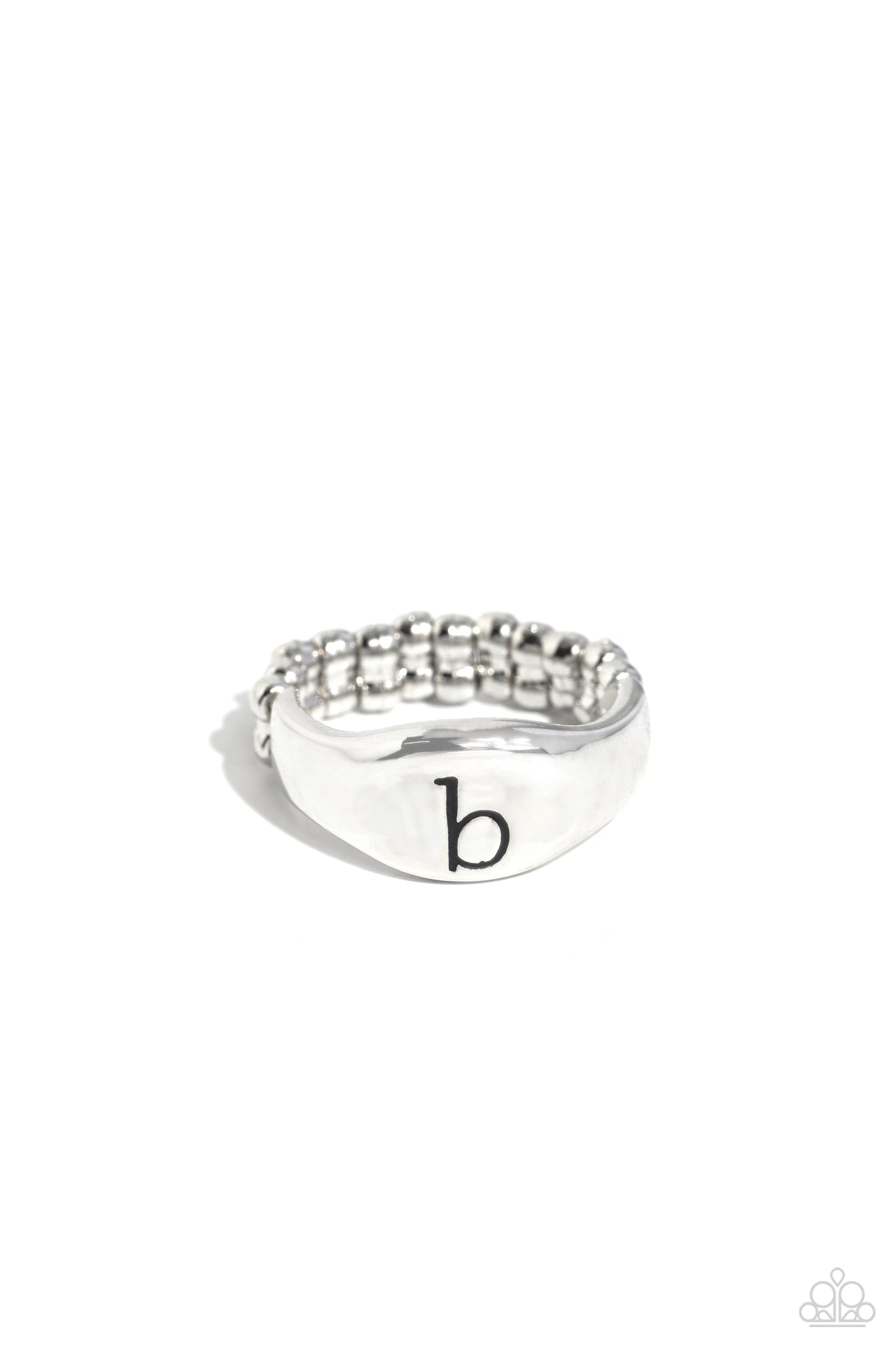 Monogram Memento Silver - B Ring - Jewelry by Bretta