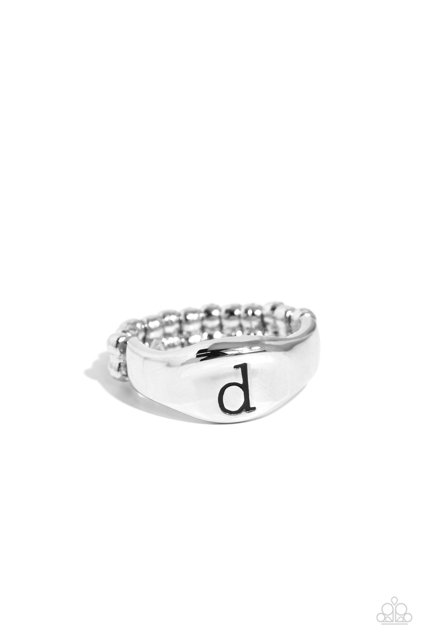 Monogram Memento Silver - D Ring - Jewelry by Bretta