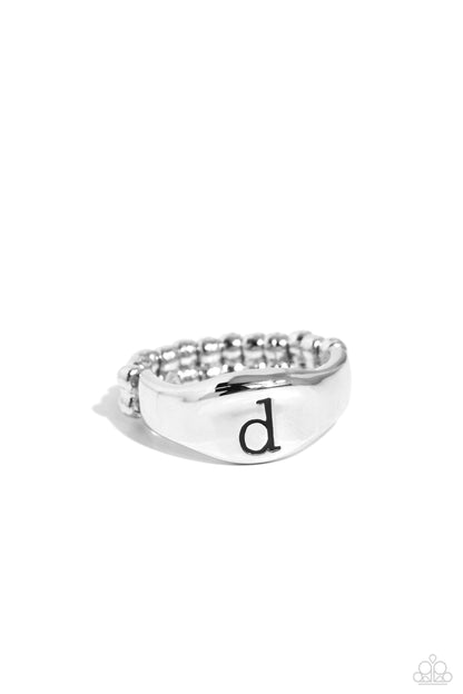 Monogram Memento Silver - D Ring - Jewelry by Bretta
