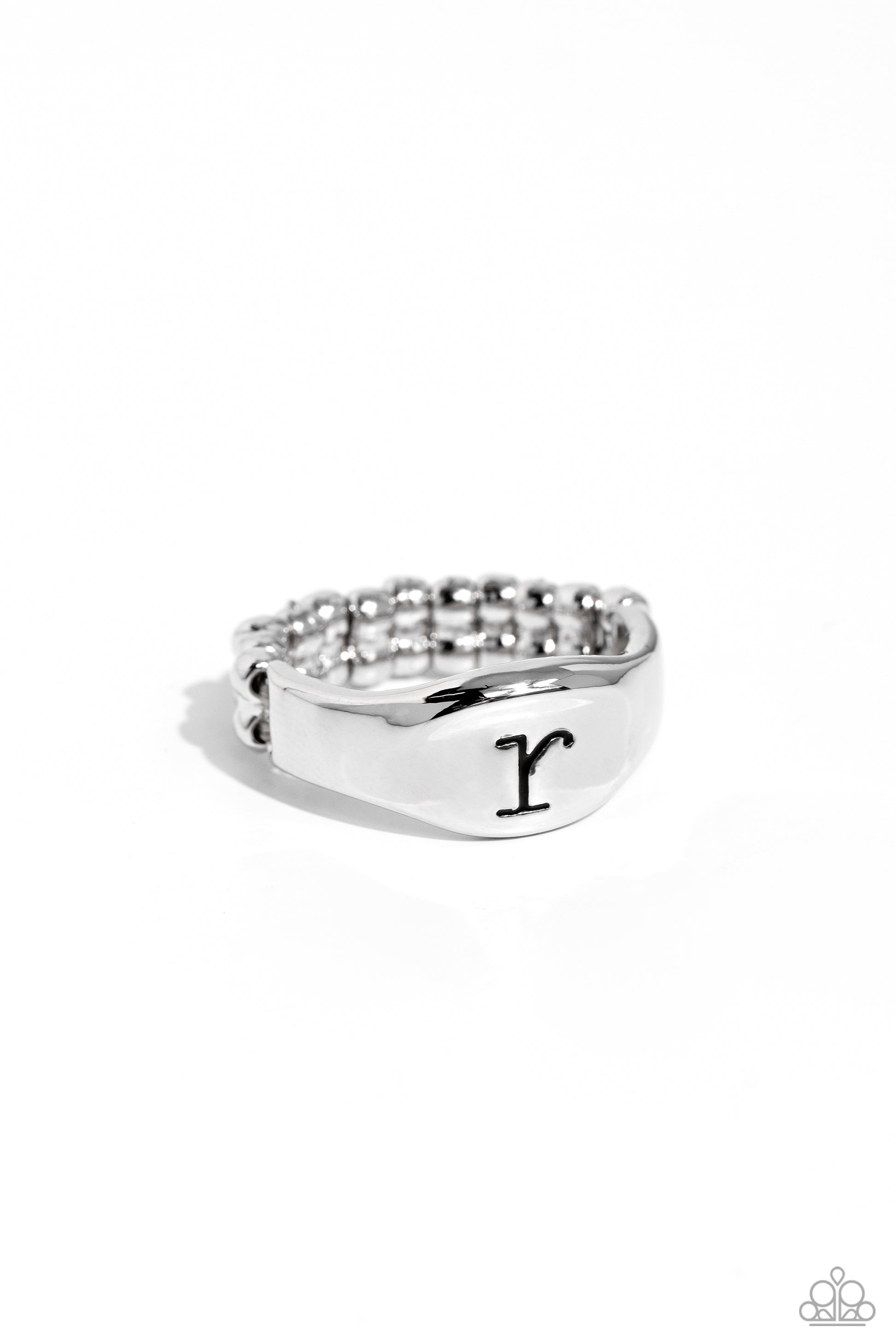Monogram Memento Silver - R Ring - Jewelry by Bretta
