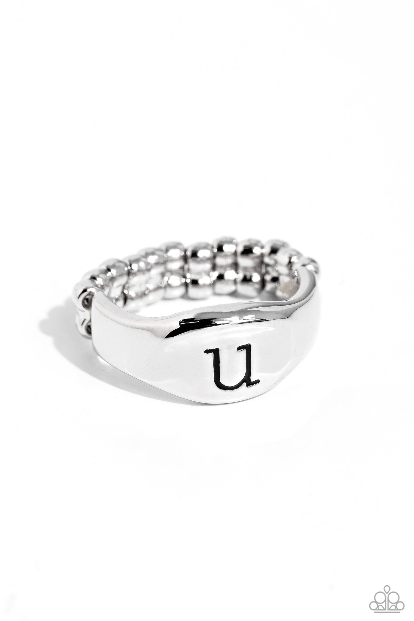 Monogram Memento Silver - U Ring - Jewelry by Bretta