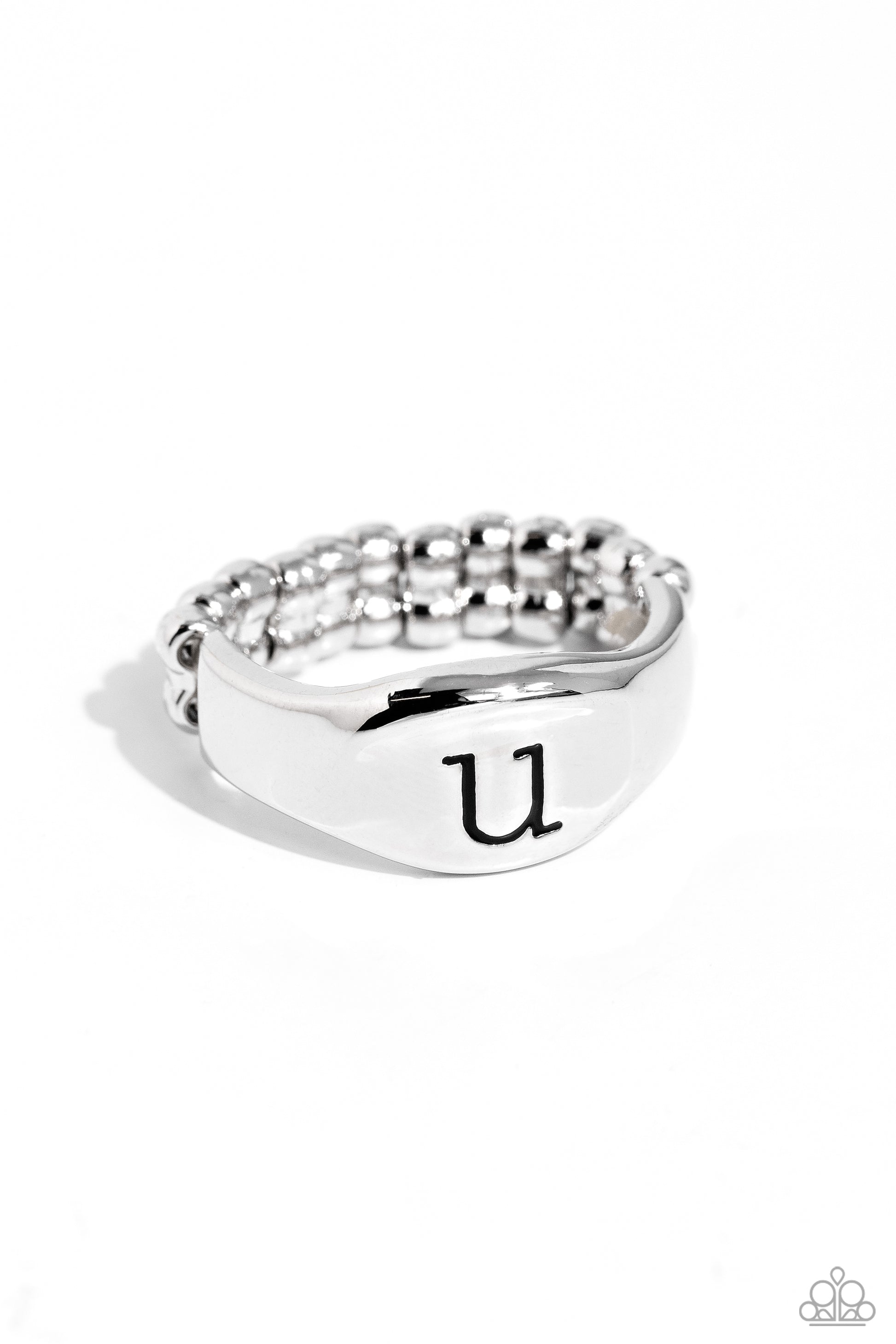 Monogram Memento Silver - U Ring - Jewelry by Bretta