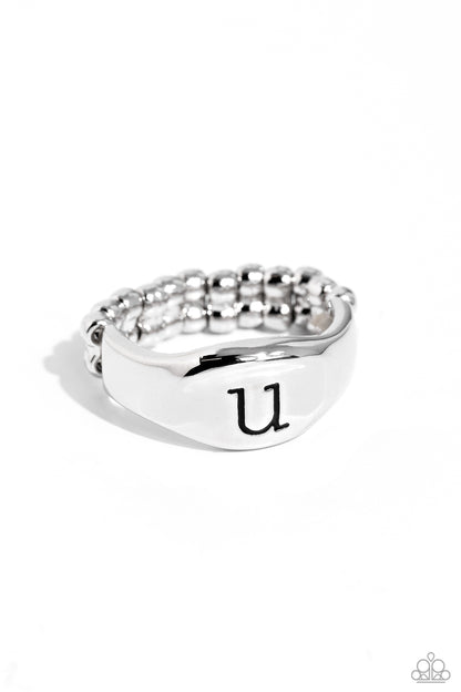 Monogram Memento Silver - U Ring - Jewelry by Bretta