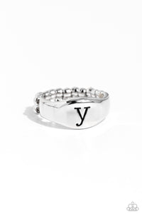 Monogram Memento Silver - Y Ring - Jewelry by Bretta