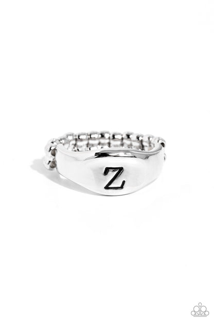 Monogram Memento Silver - Z Ring - Jewelry by Bretta