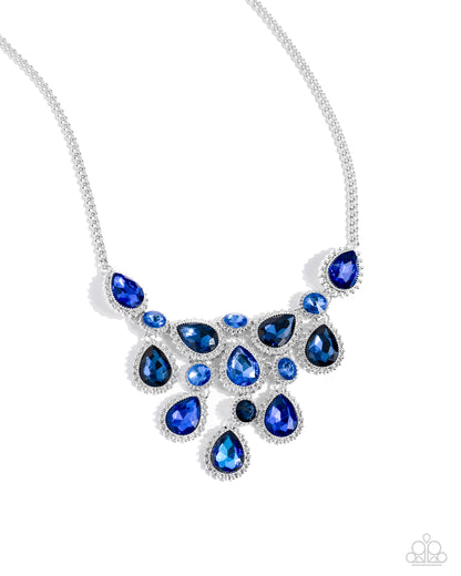 Dripping in Dazzle Blue Necklace - Jewelry by Bretta