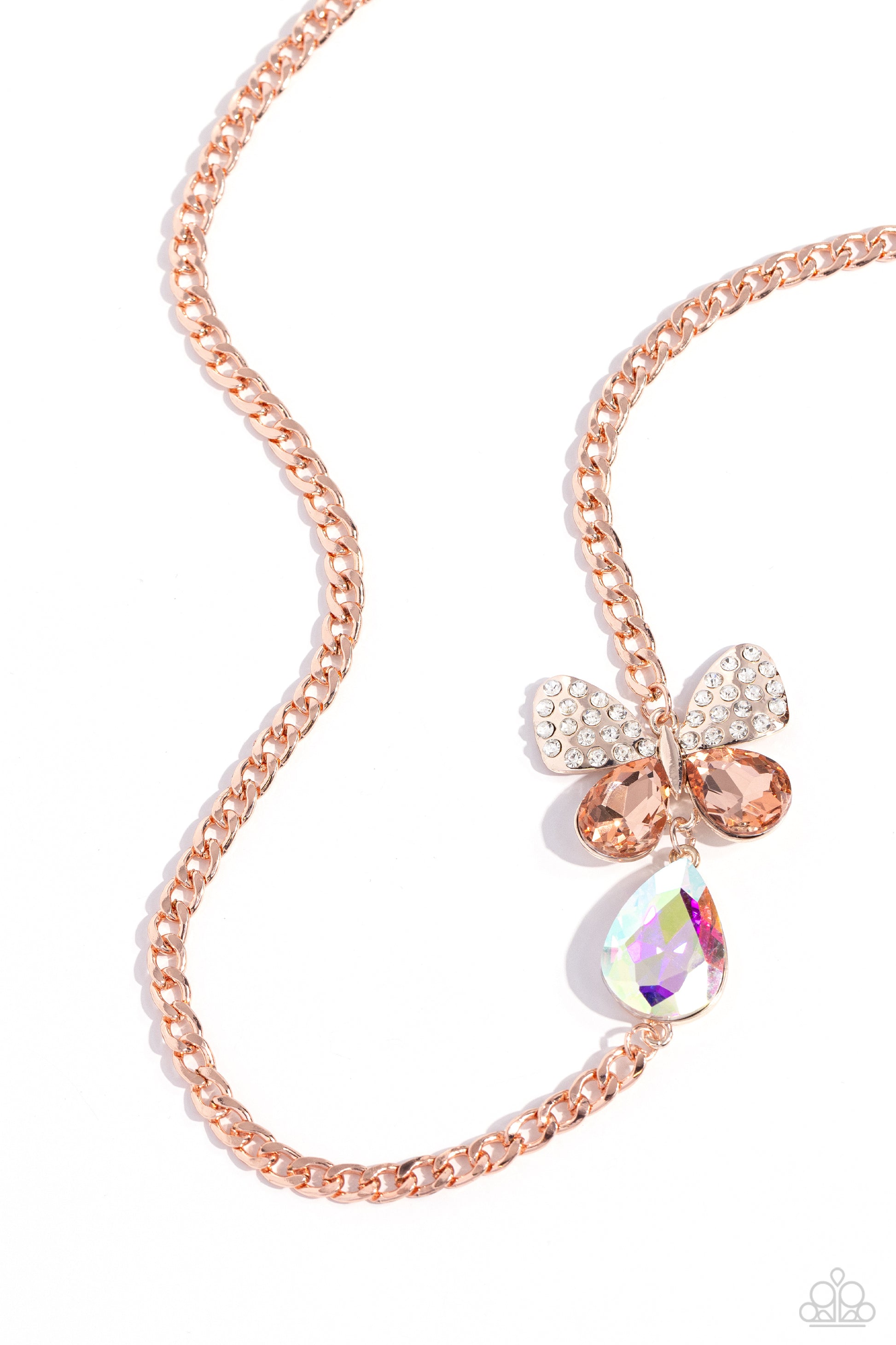 Fluttering Finesse Rose Gold Butterfly Necklace - Jewelry by Bretta