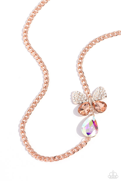 Fluttering Finesse Rose Gold Butterfly Necklace - Jewelry by Bretta