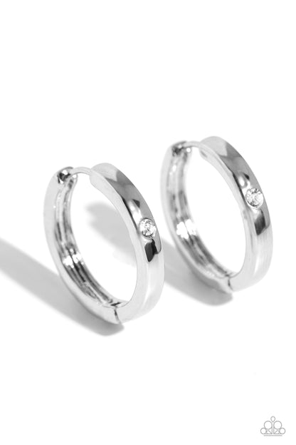 A-Lister Attention White Hoop Earrings - Jewelry by Bretta