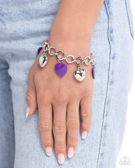 Whole Lotta Love Purple Heart Bracelet - Jewelry by Bretta