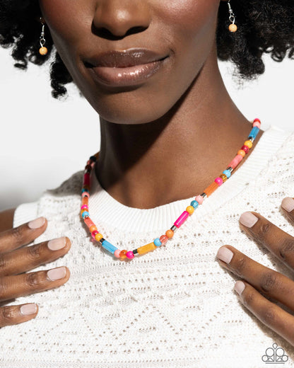 Beaded Beginner Orange Necklace - Jewelry by Bretta