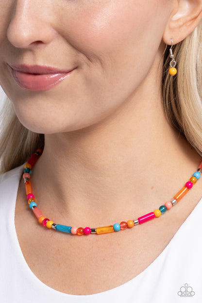Beaded Beginner Orange Necklace - Jewelry by Bretta