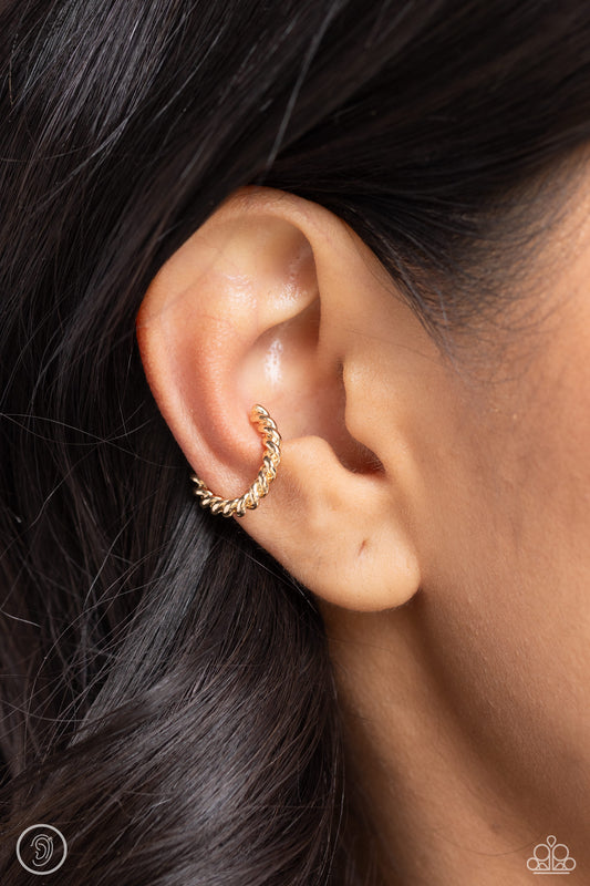 Twisted Travel Gold Ear Cuff - Jewelry by Bretta