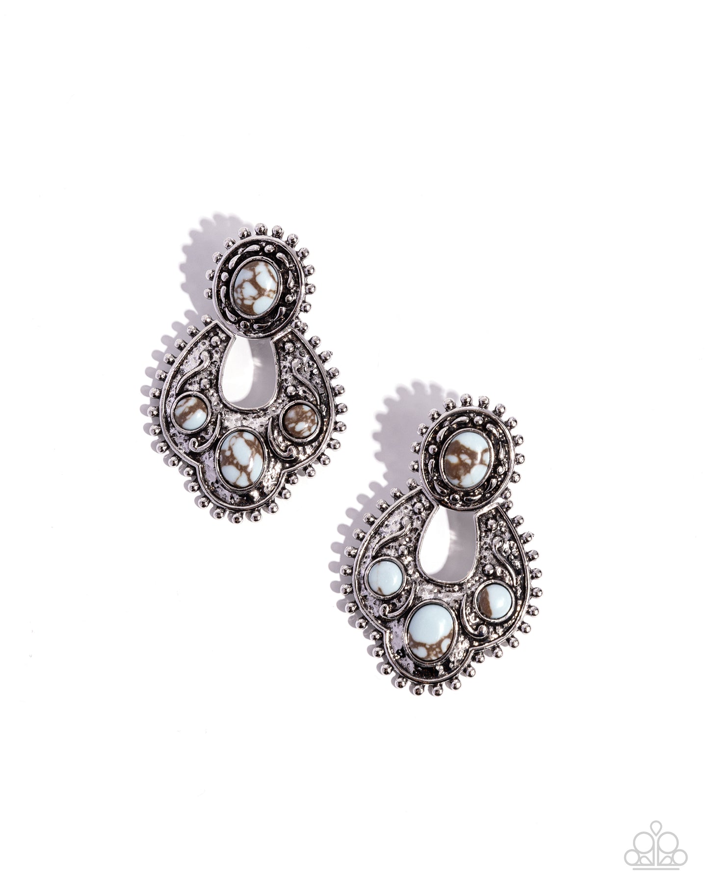 Handcrafted Horseshoe Blue Earrings  - Jewelry by Bretta 