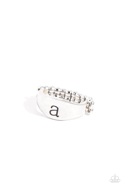 Monogram Memento A - Silver Ring - Jewelry by Bretta