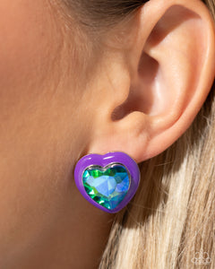 Heartfelt Haute Purple Earrings - Jewelry by Bretta