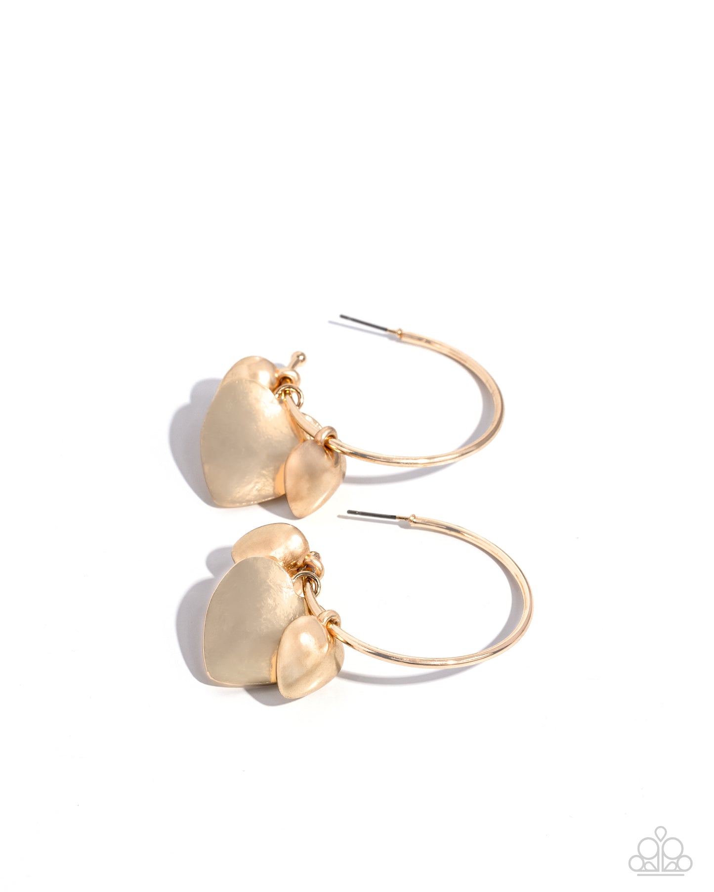 Casually Crushing Gold Heart Earrings - Jewelry by Bretta