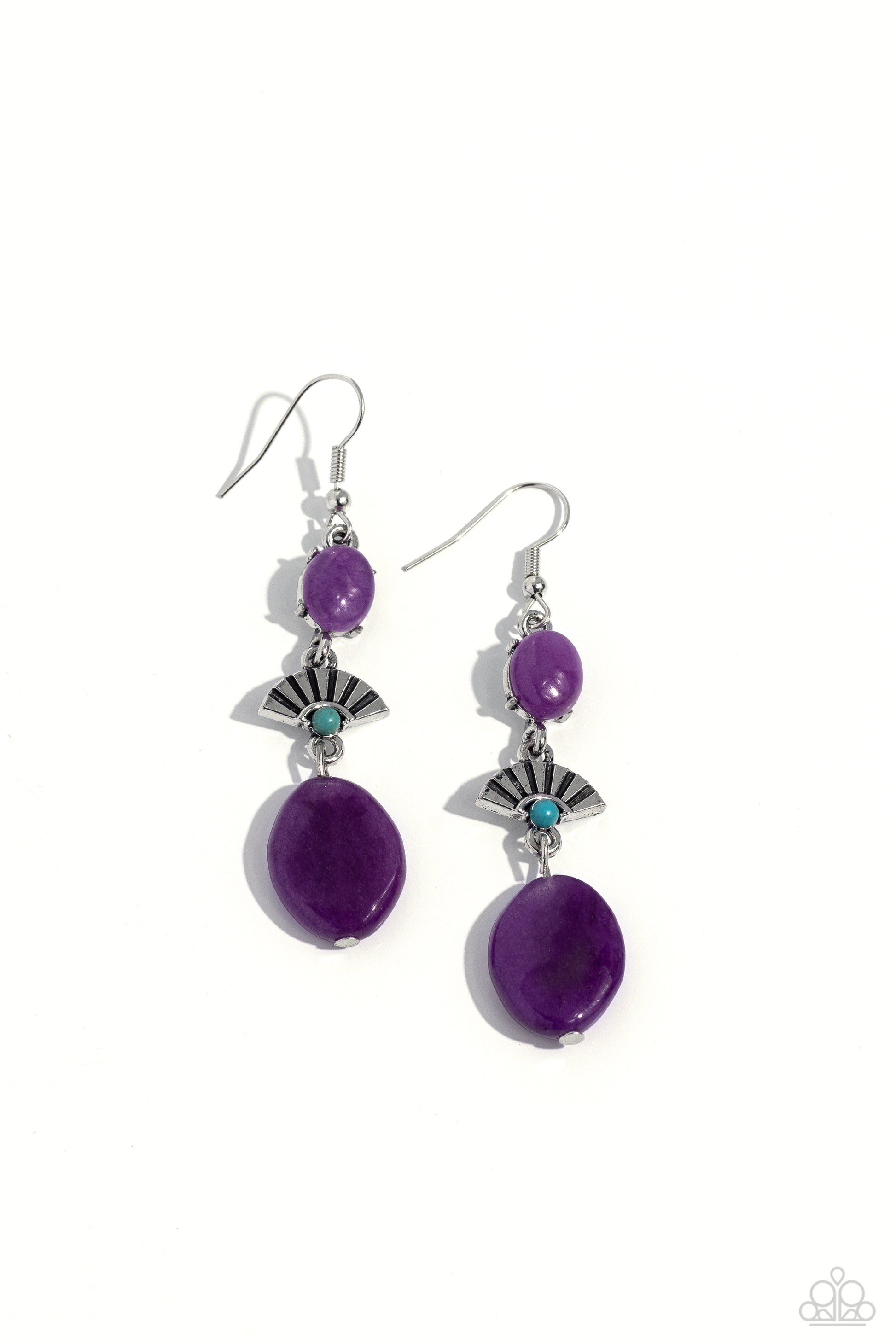 Creative Cascade Purple Earrings - Jewelry by Bretta