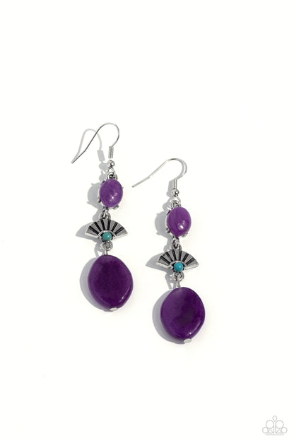 Creative Cascade Purple Earrings - Jewelry by Bretta