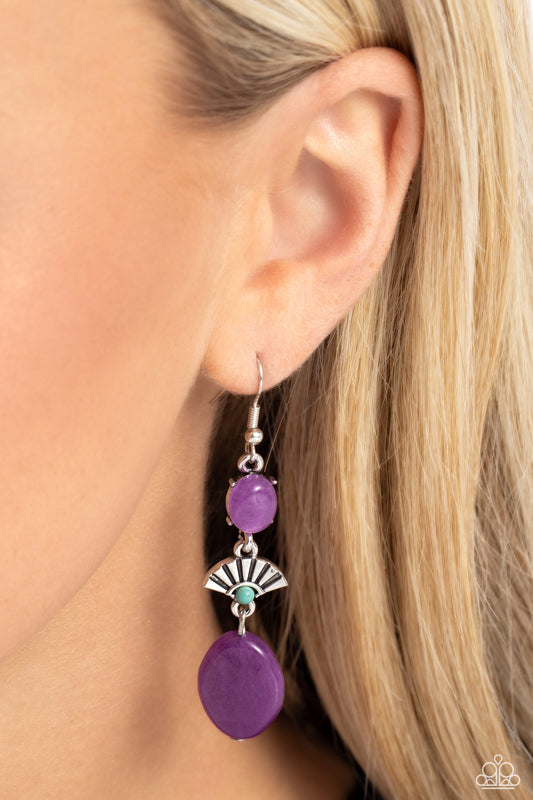 Creative Cascade Purple Earrings - Jewelry by Bretta