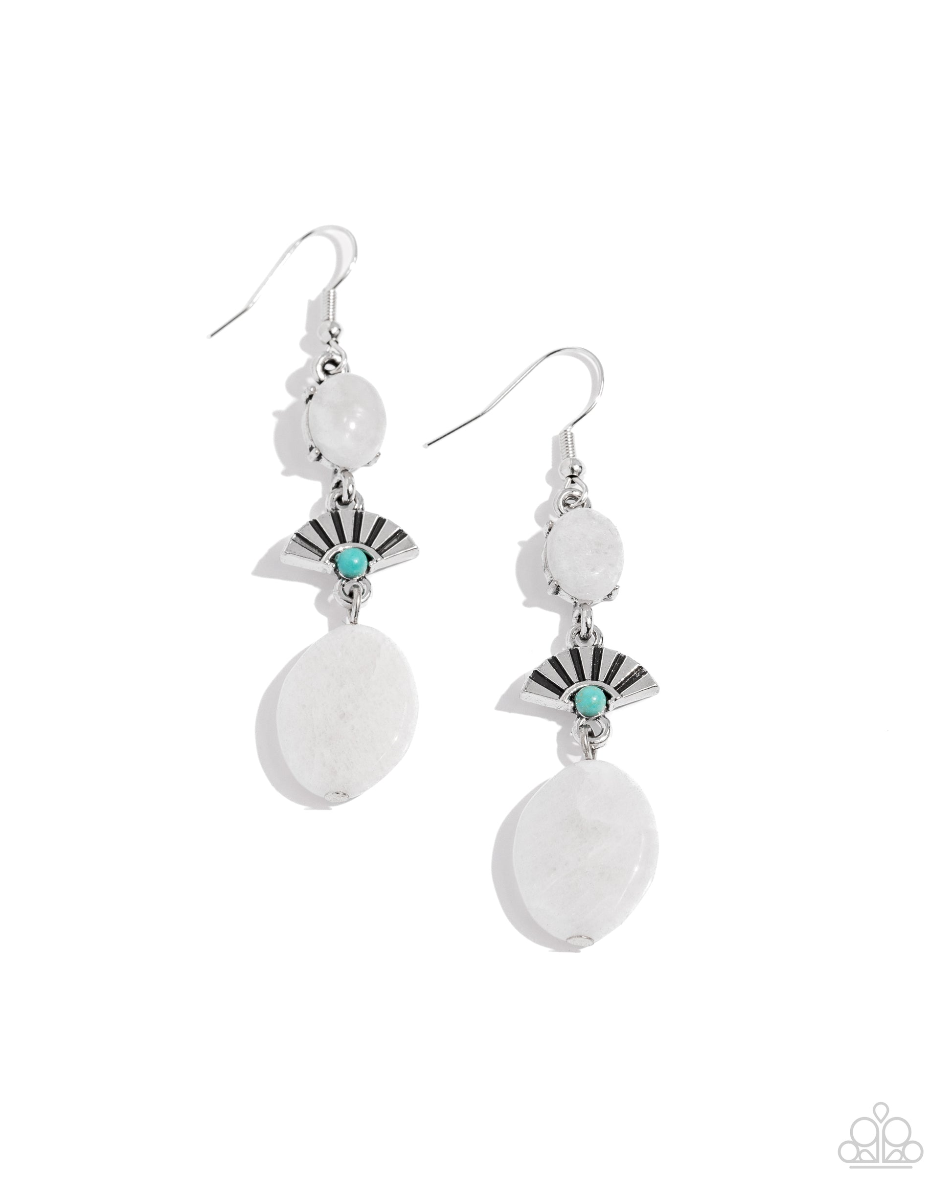 Creative Cascade White Earrings - Jewelry by Bretta