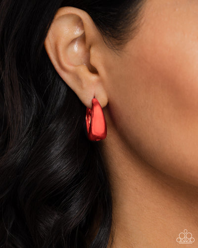 Colorful Curiosity Red Hoop Earrings - Jewelry by Bretta