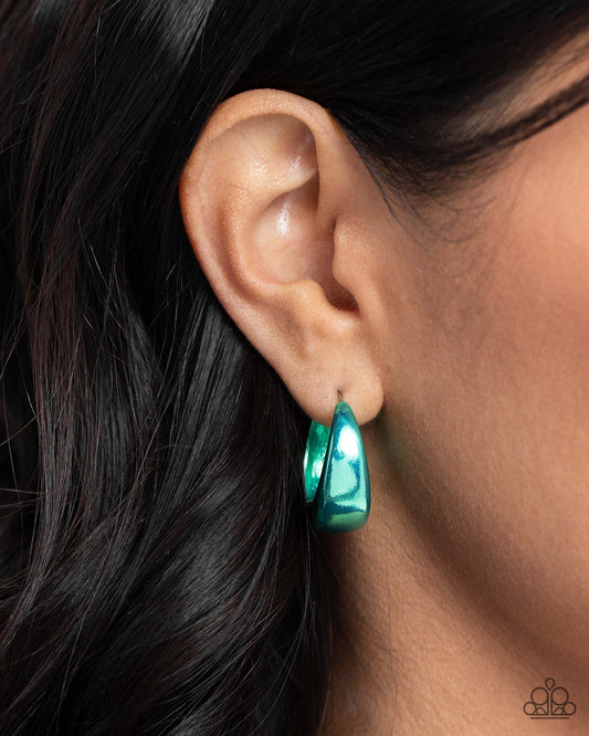 Colorful Curiosity Green Hoop Earrings - Jewelry by Bretta 