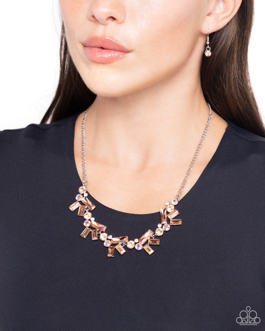 Serene Statement Orange Necklace  - Jewelry by Bretta