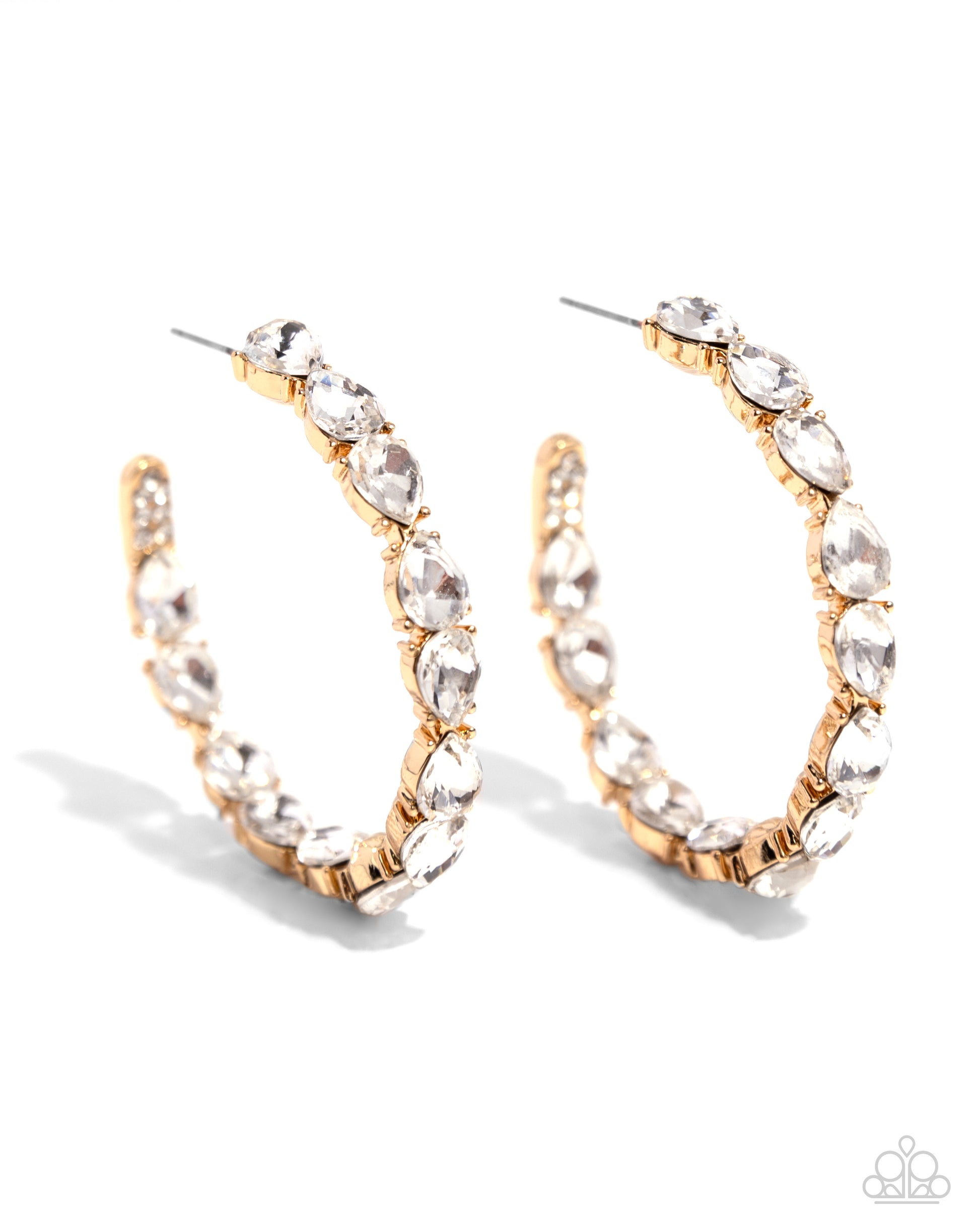 Presidential Pizzazz Gold Hoop Earrings - Jewelry by Bretta