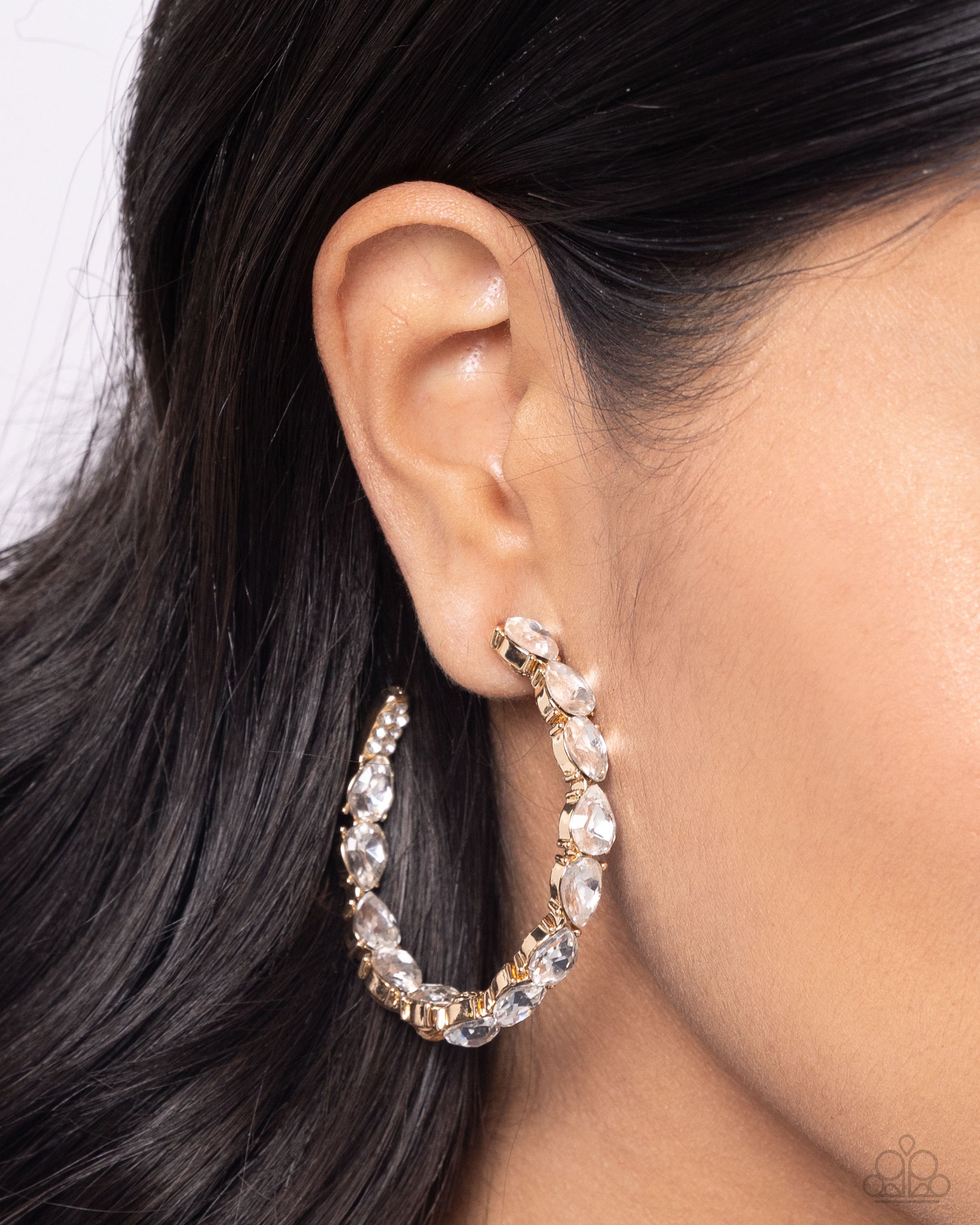 Presidential Pizzazz Gold Hoop Earrings - Jewelry by Bretta