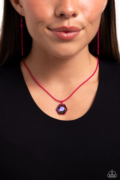 Sprinkle of Simplicity Pink Necklace - Jewelry by Bretta