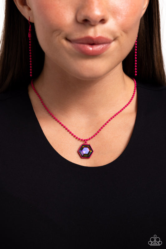 Sprinkle of Simplicity Pink Necklace - Jewelry by Bretta