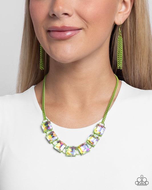 I SQUARE to Secrecy Green Necklace - Jewelry by Bretta